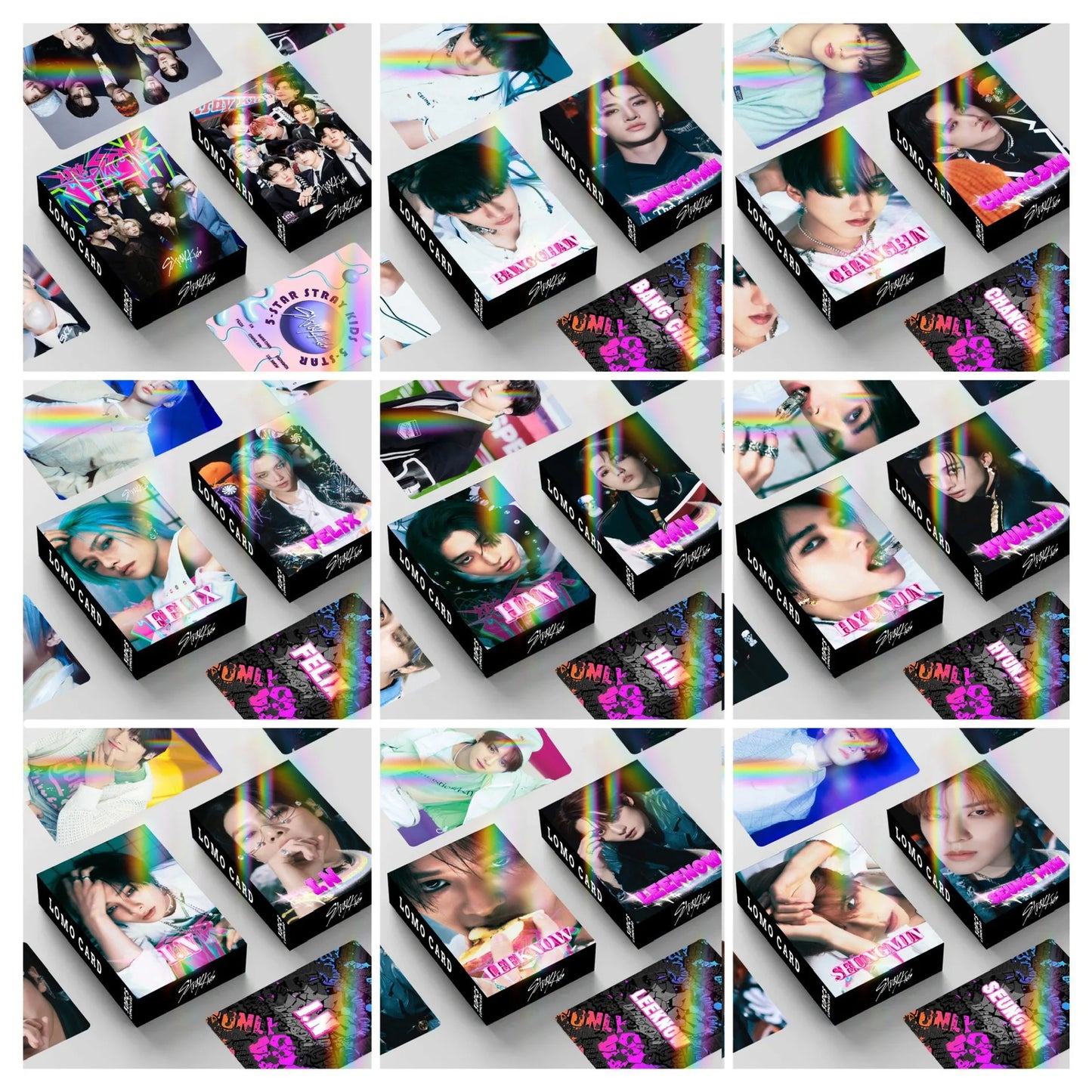 STRAY KIDS Bias Holographic LOMOCARDS