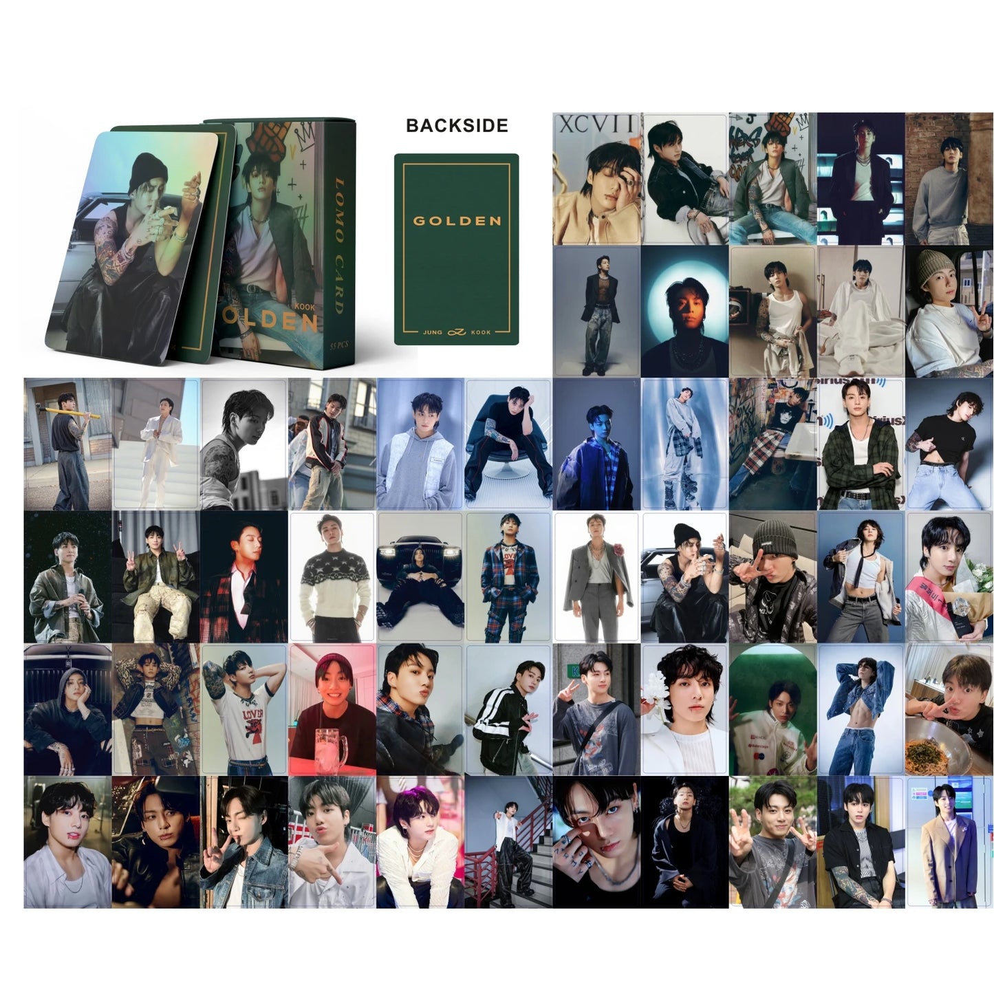 JUNGKOOK 'GOLDEN' Holographic LOMO CARDS