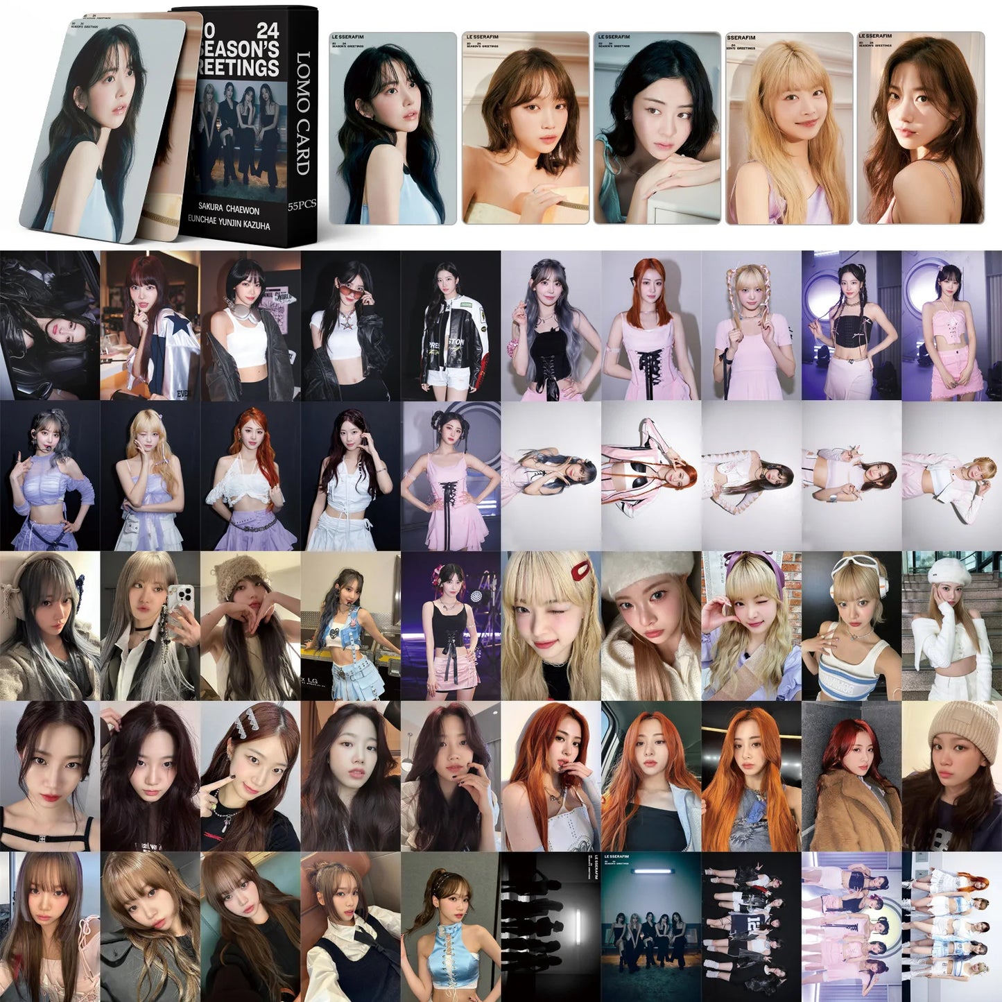 LE SSERAFIM 'Season's Greetings 2024' LOMO CARDS