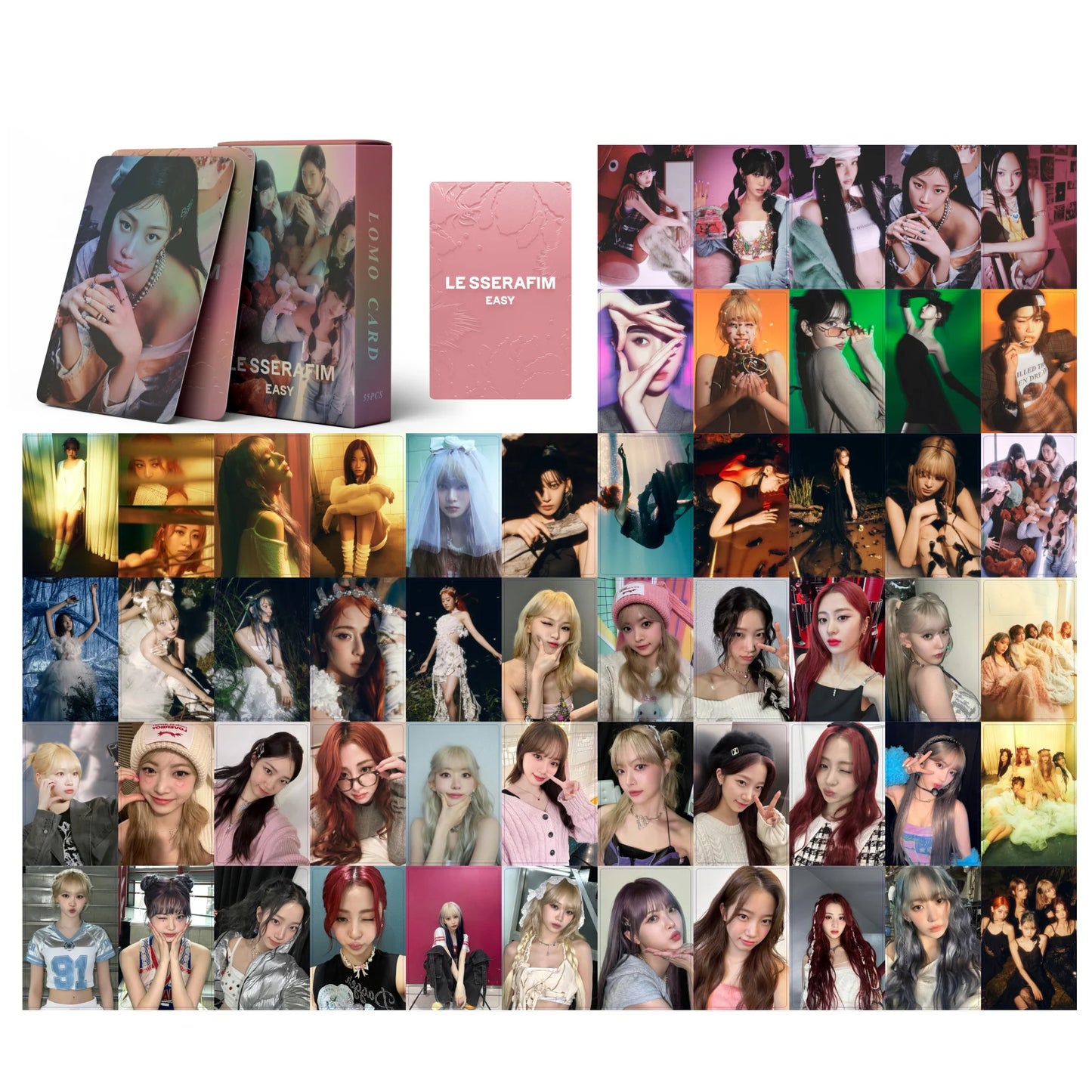 LE SSERAFIM 'Easy' Holographic LOMO CARDS