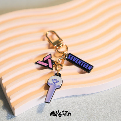 K-Pop Mini badge Lightstick Keyring