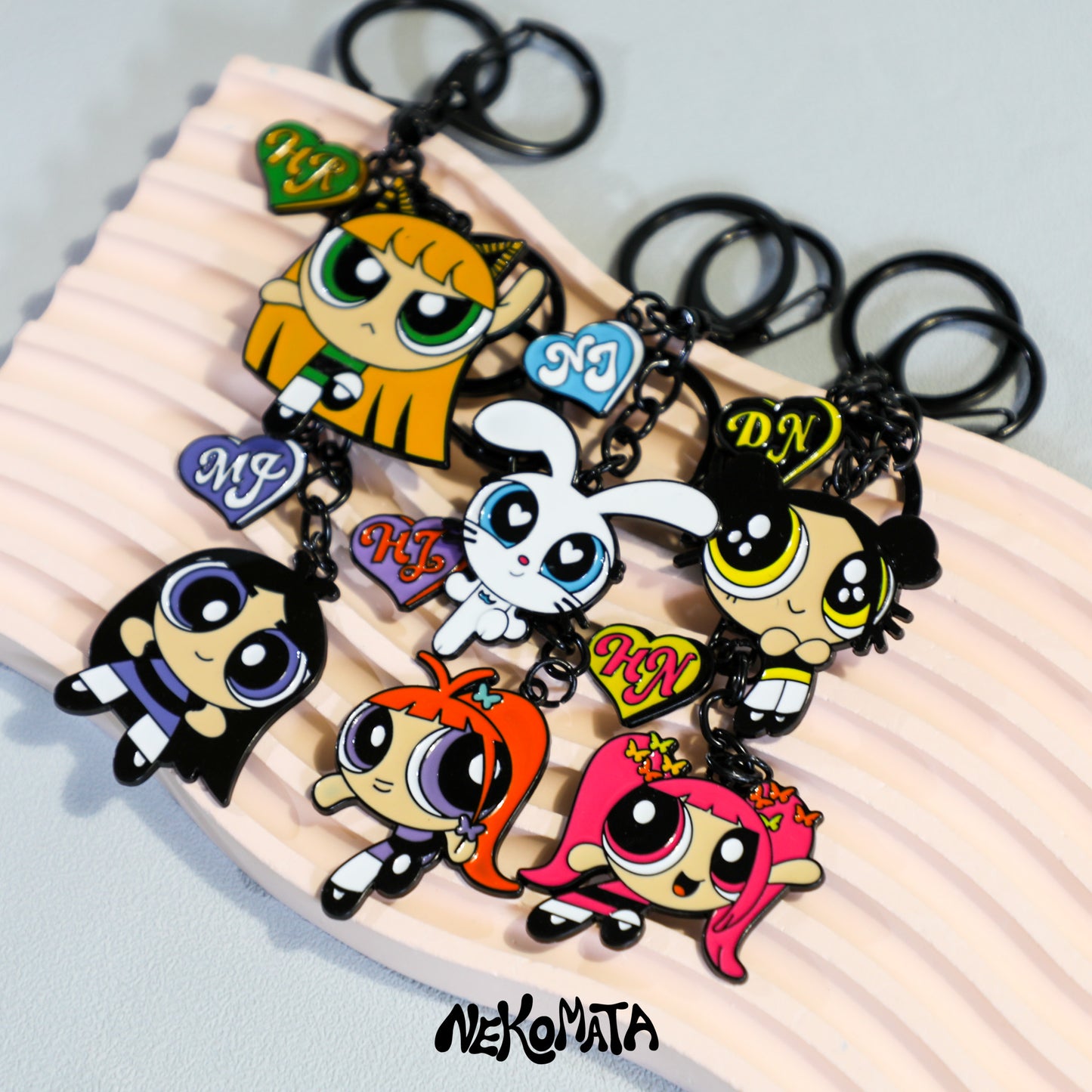 The Powerpuff Girls X NEW JEANS keyring