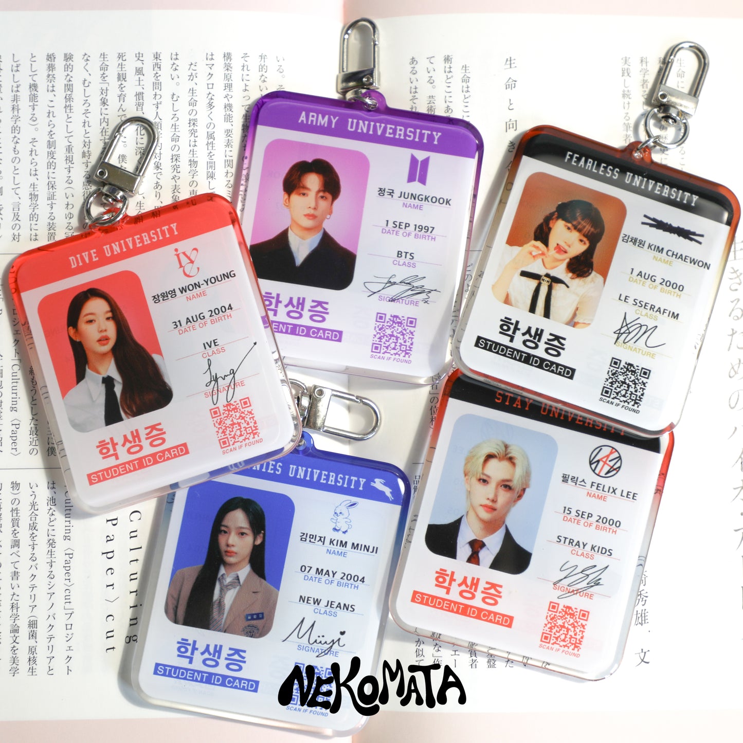 MINJI STUDENT ID KEYCHAIN