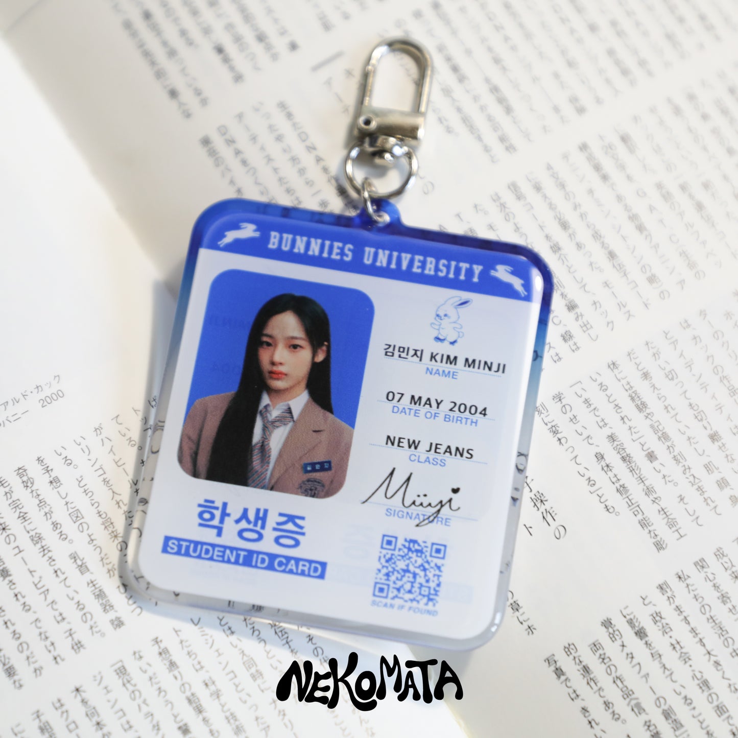 MINJI STUDENT ID KEYCHAIN