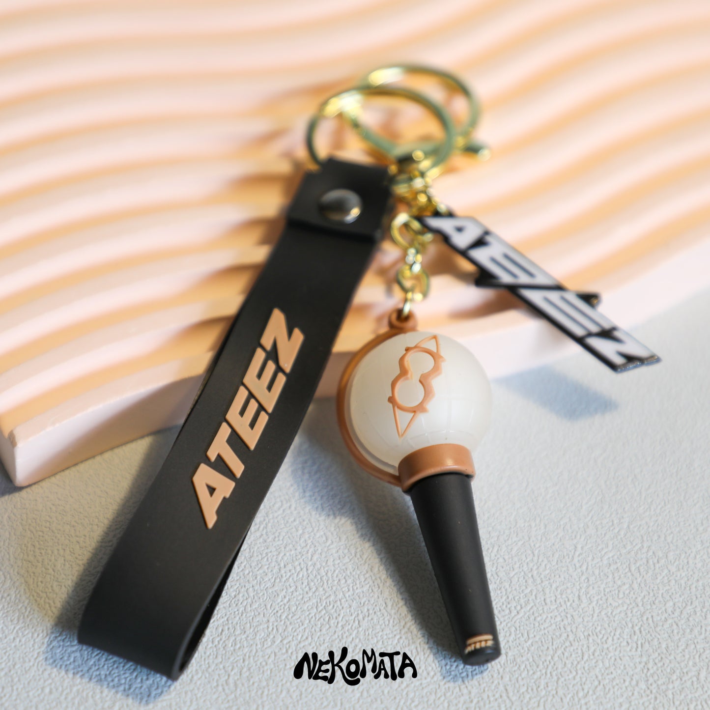 3D ATEEZ Lightstick Keyring