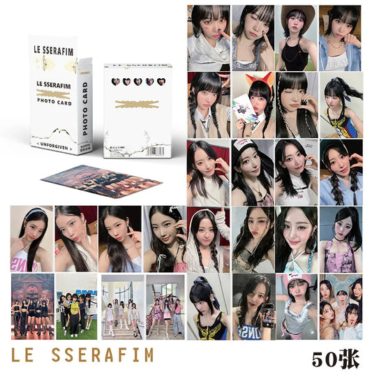 CARTES LOMO holographiques LE SSERAFIM 'UNFORGIVEN'