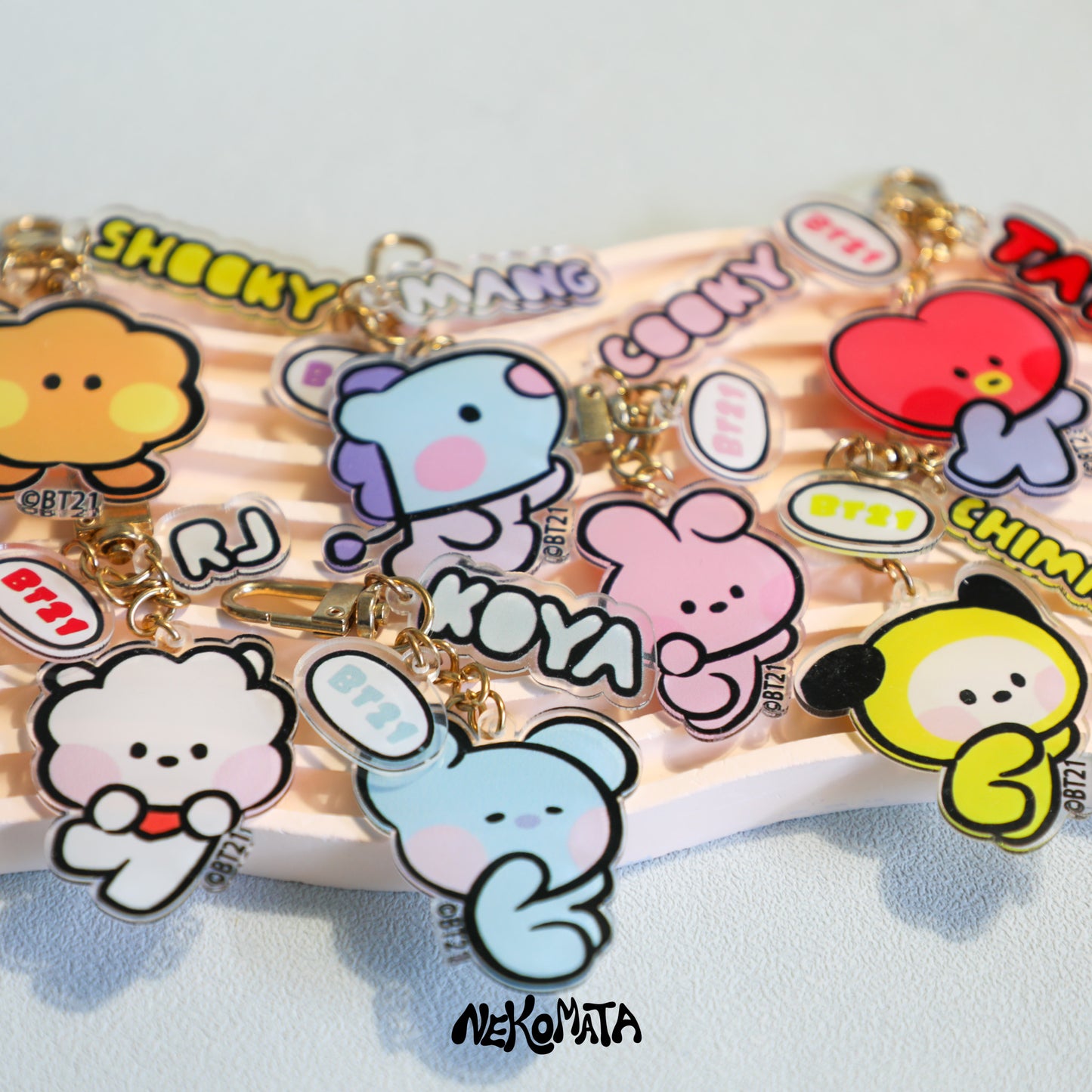 Kawaii Acrylic BT21 Keychain