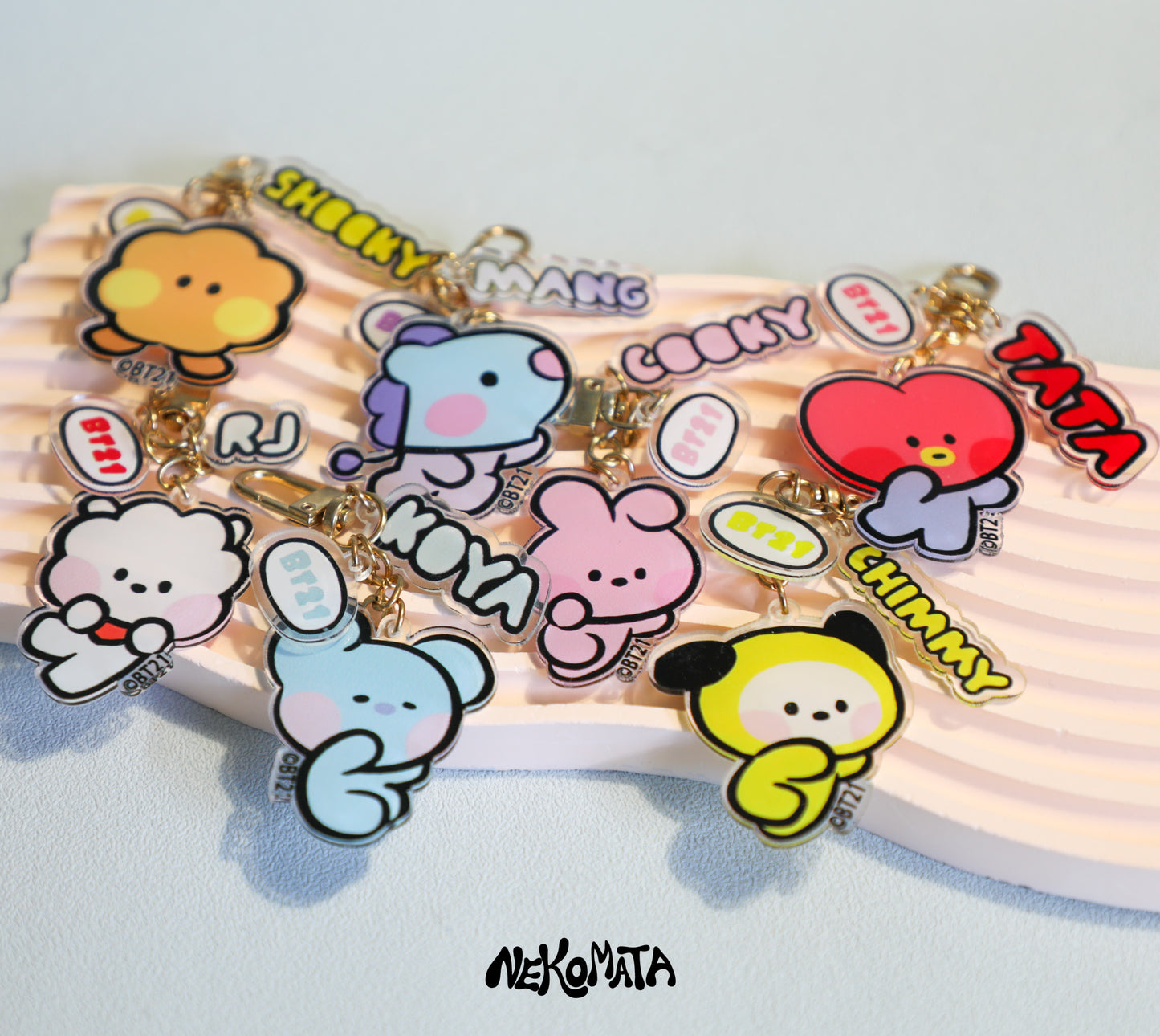 Kawaii Acrylic BT21 Keychain