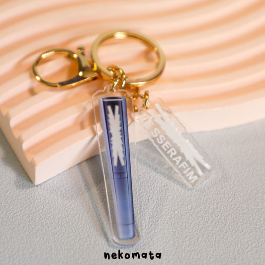 2D LE SSERAFIM Lightstick Keychain