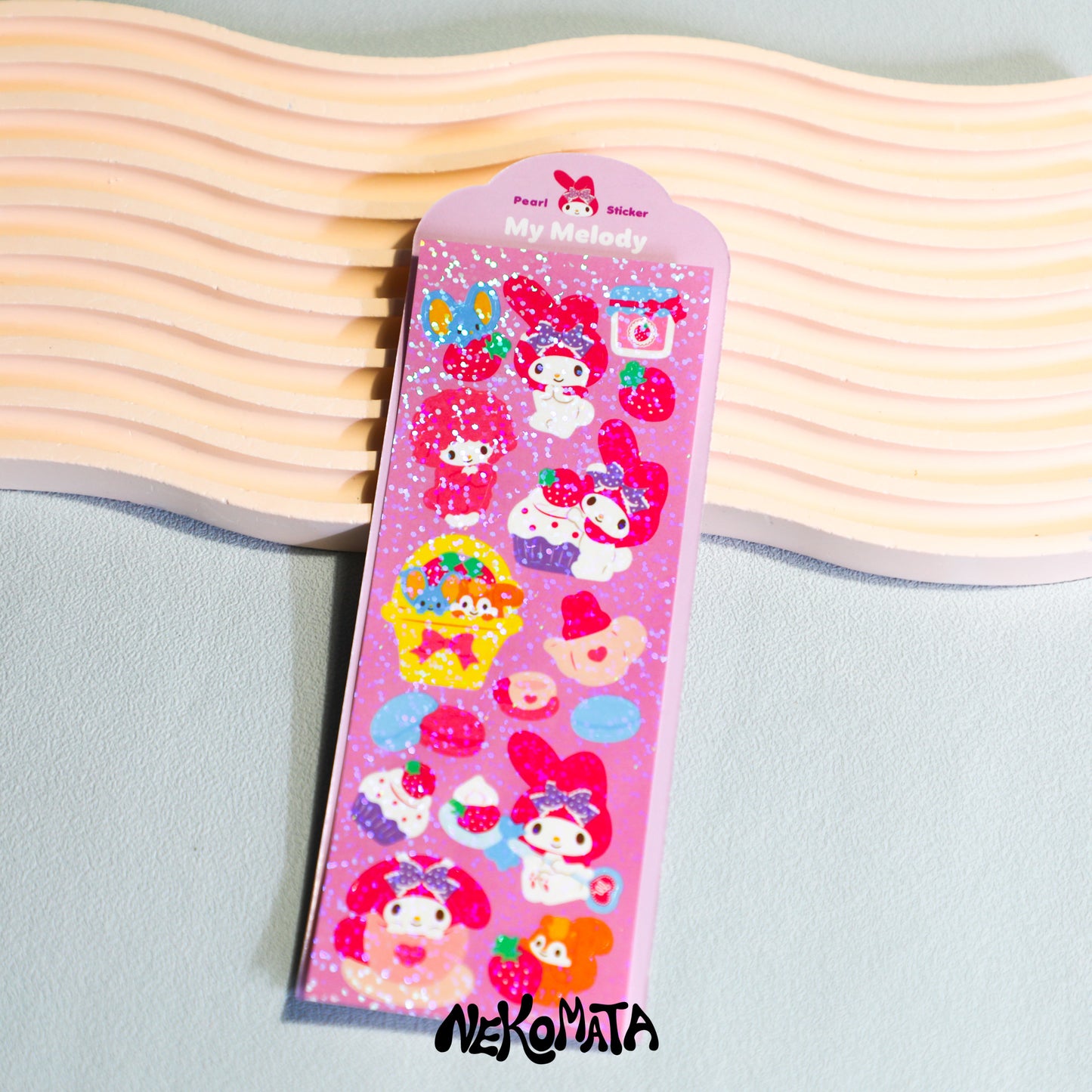 Feuille d’autocollants à paillettes SANRIO