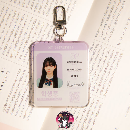 KARINA STUDENT ID KEYCHAIN