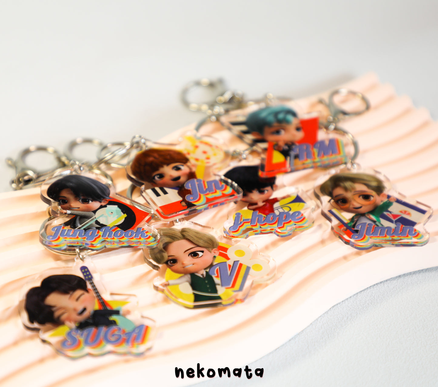 BTS Cartoon Keyring
