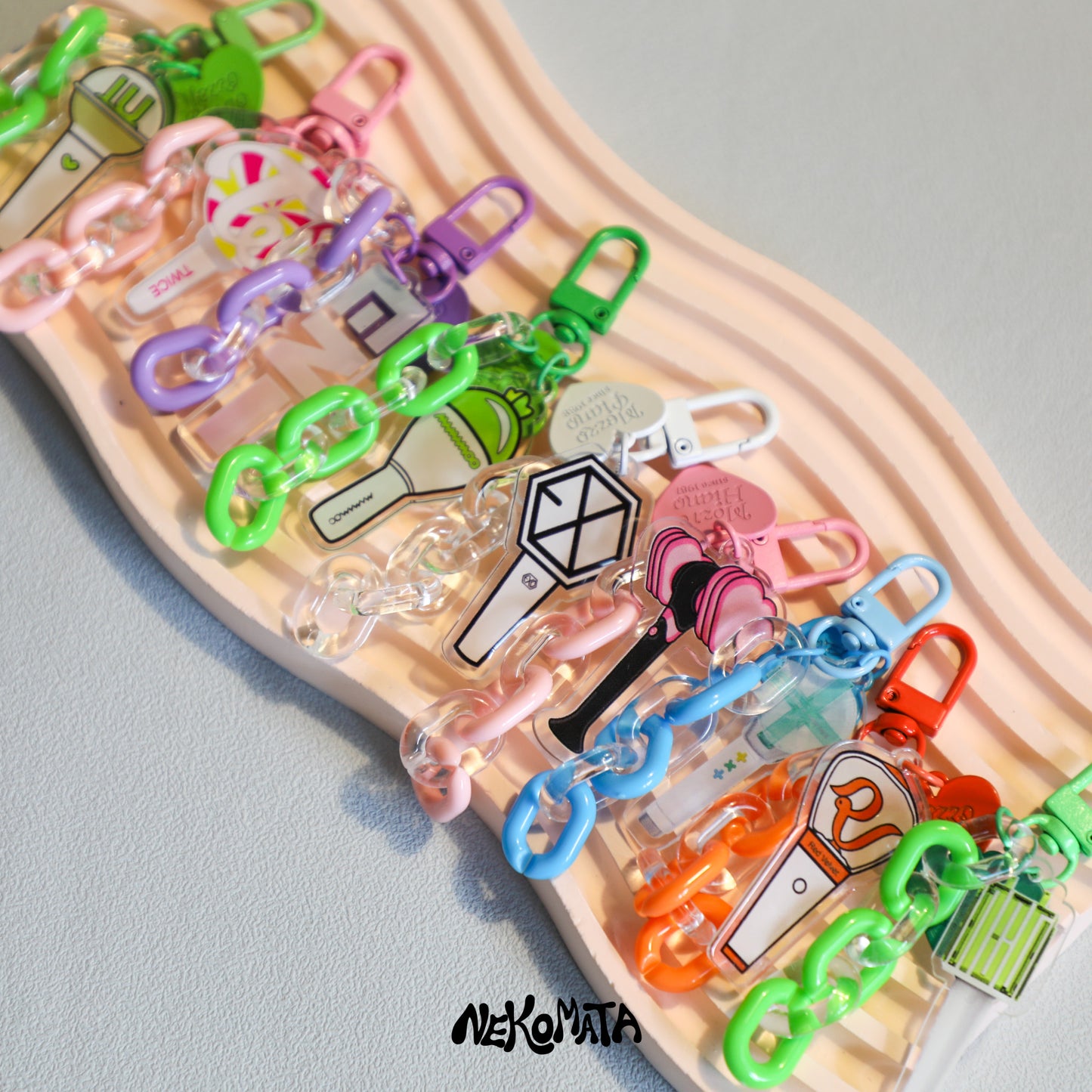 K-pop Lightstick Keychain with Cute Chain