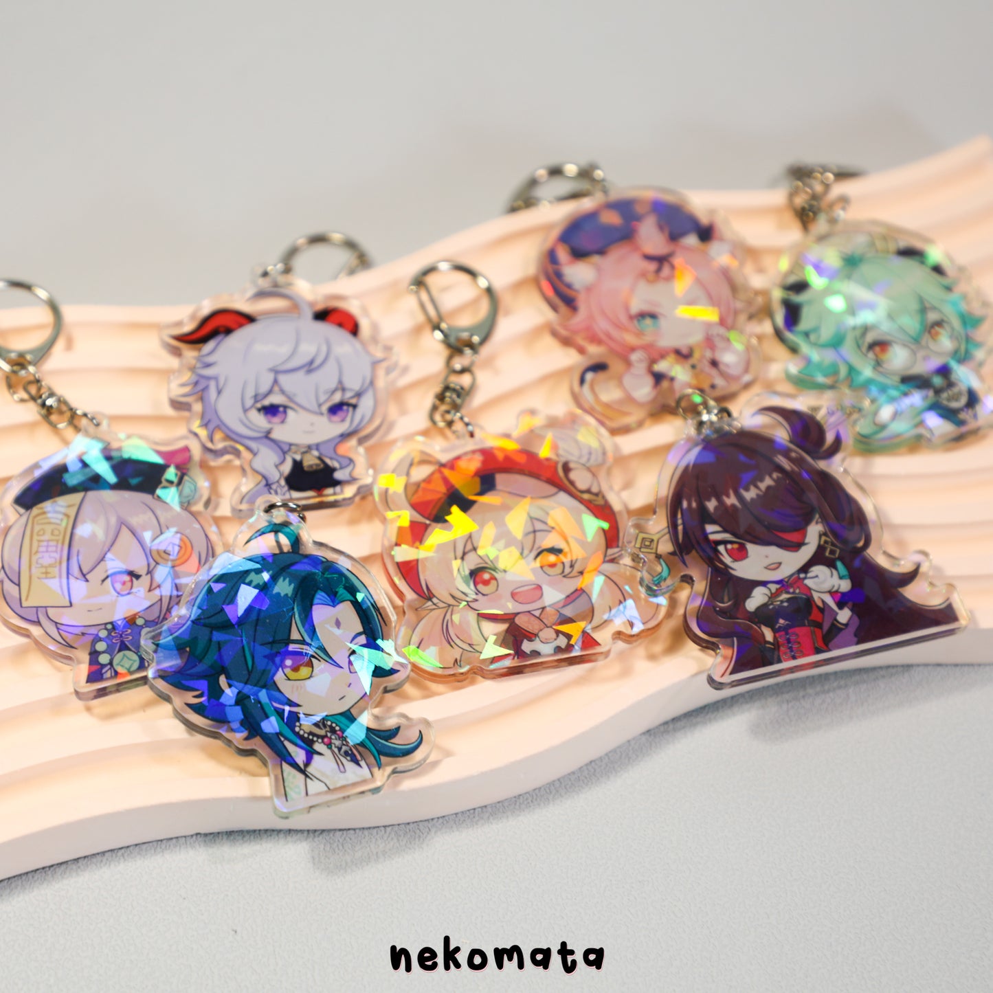 Genshin Impact Holographic Keychain