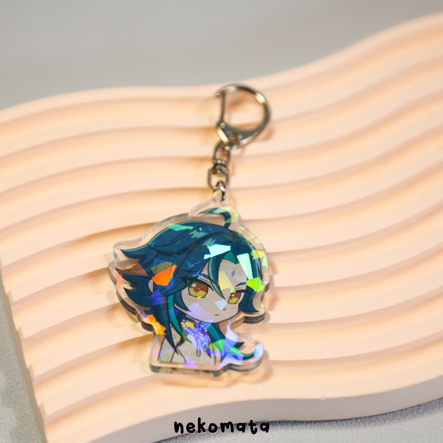 Genshin Impact Holographic Keychain