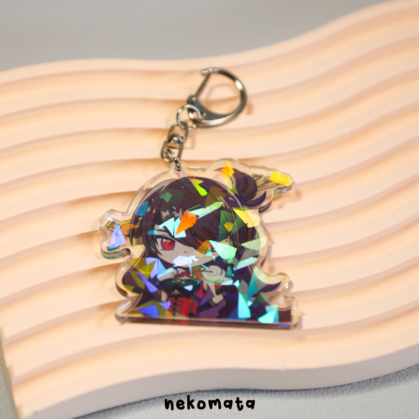 Genshin Impact Holographic Keychain