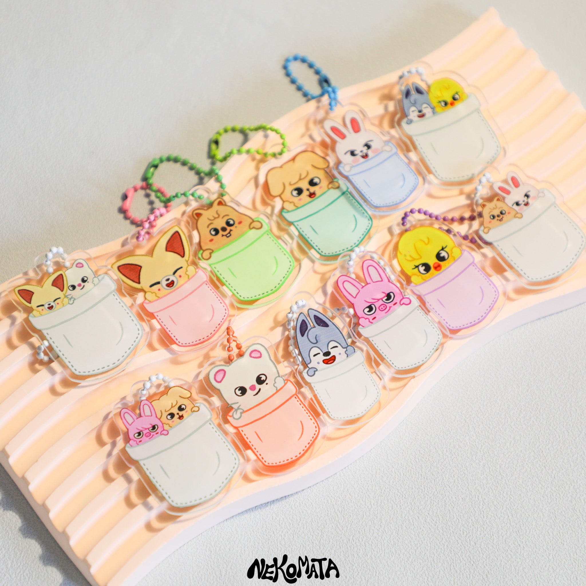 Porte-clés Peluche Stray Kids SKZoo - 10 Cm, Magnétique - Personnage Wolf Chan - Cadeau Fan