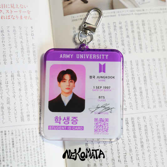 JUNGKOOK STUDENT ID KEYCHAIN