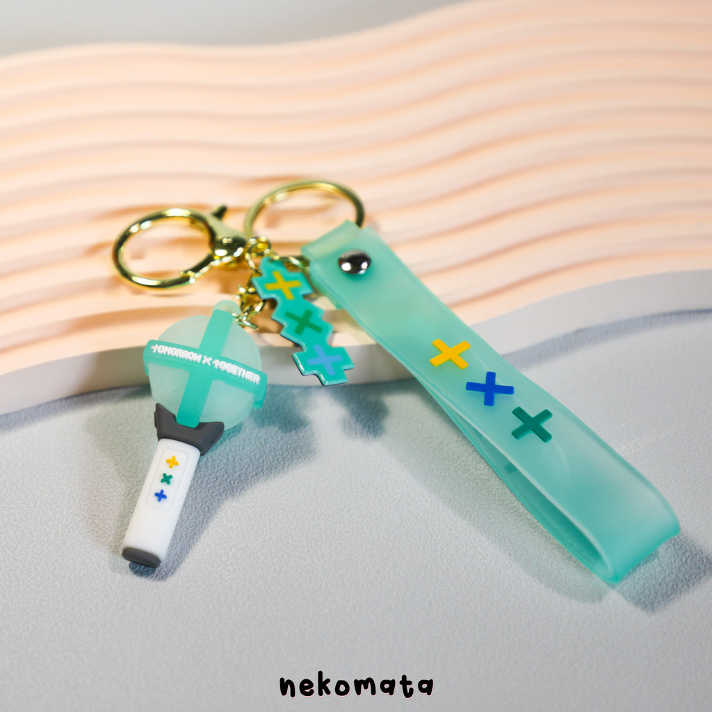 Porte-clés Blackpink étoile Et Lightstick - Accessoire Fan Pour Concerts, Fêtes, Collection - PVC Haute Qualité, Anneau Métal