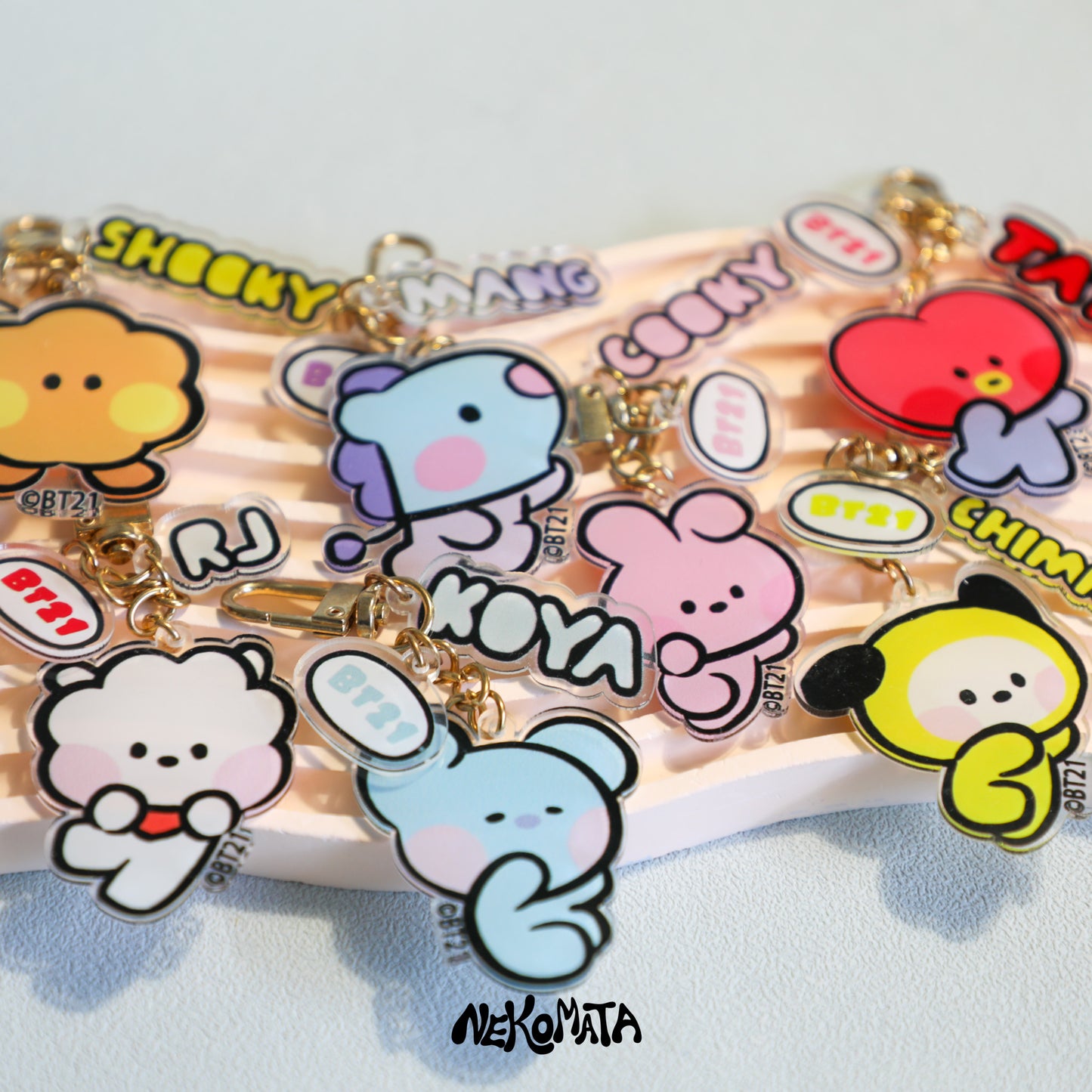 Porte-clés Kawaii Acrylique BT21