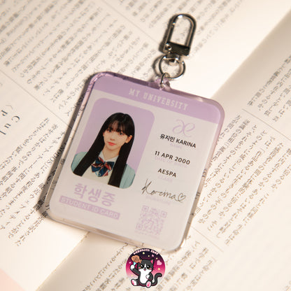 KARINA STUDENT ID KEYCHAIN