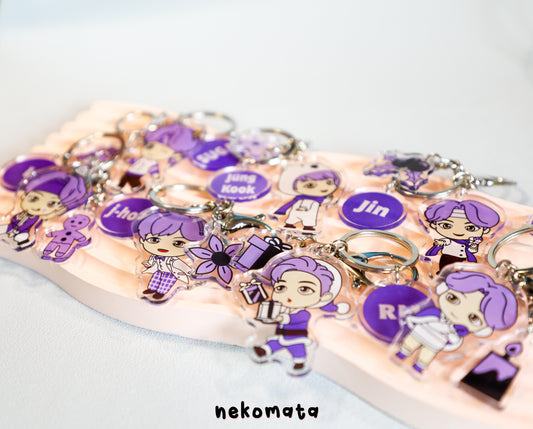 Porte-clés violet BTS