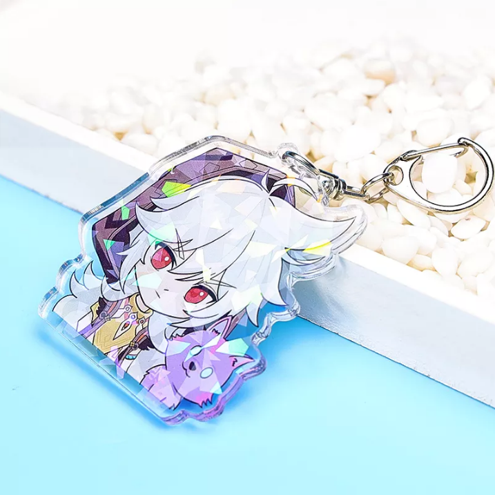 Genshin Impact Holographic Keychain